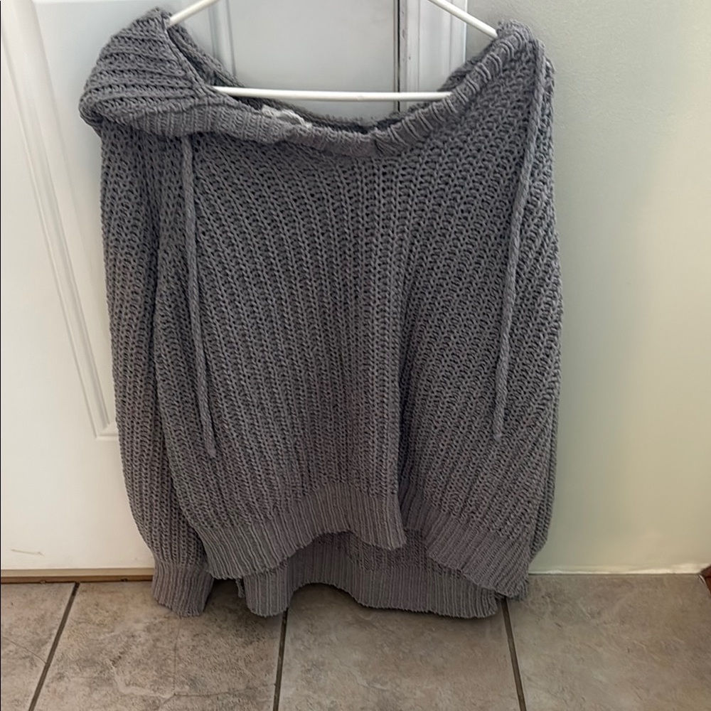 Cozy Gray Knit Sweater